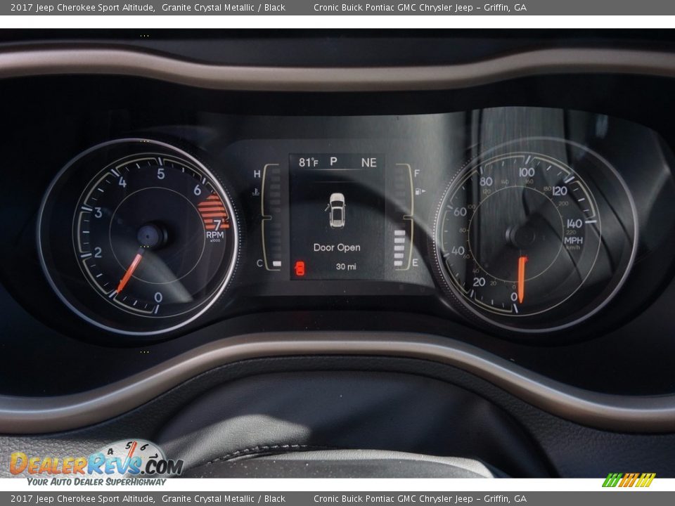 2017 Jeep Cherokee Sport Altitude Granite Crystal Metallic / Black Photo #14