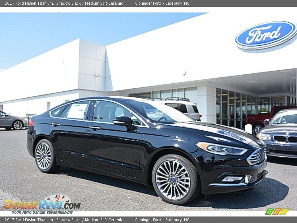 2017 Ford Fusion Titanium Shadow Black / Medium Soft Ceramic Photo #1