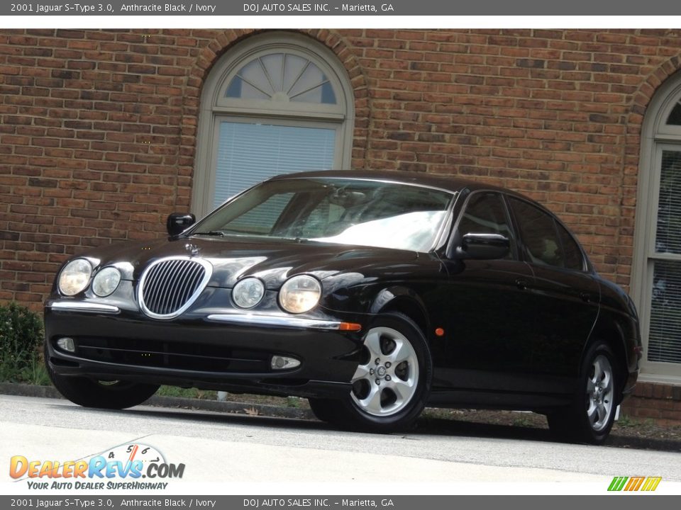 2001 Jaguar S-Type 3.0 Anthracite Black / Ivory Photo #2