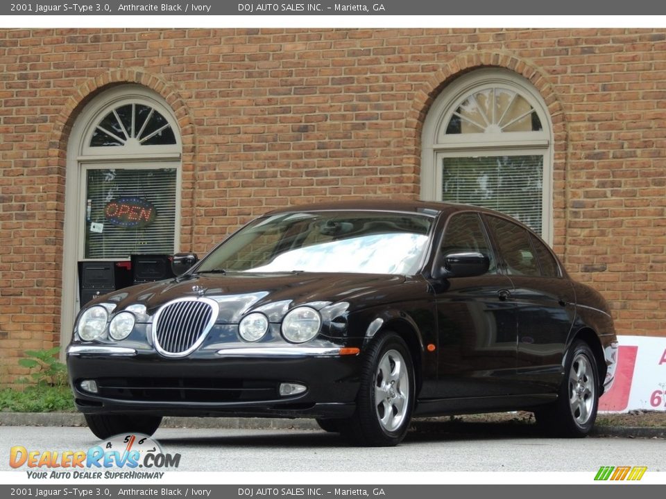 2001 Jaguar S-Type 3.0 Anthracite Black / Ivory Photo #10