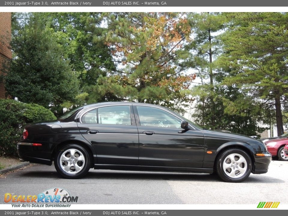 2001 Jaguar S-Type 3.0 Anthracite Black / Ivory Photo #11