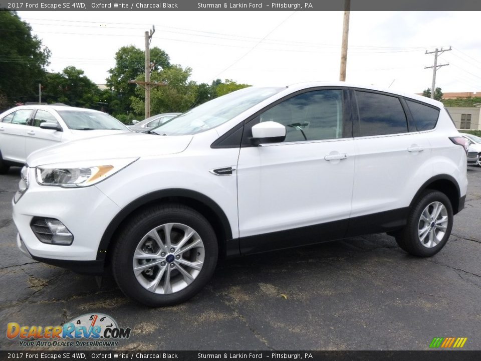 2017 Ford Escape SE 4WD Oxford White / Charcoal Black Photo #5