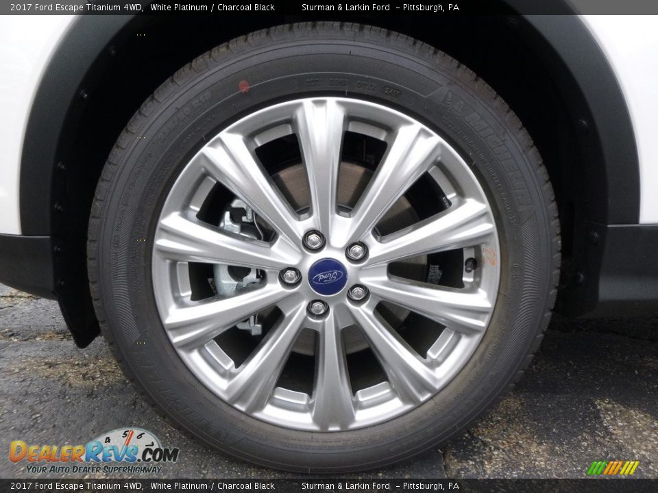 2017 Ford Escape Titanium 4WD White Platinum / Charcoal Black Photo #6