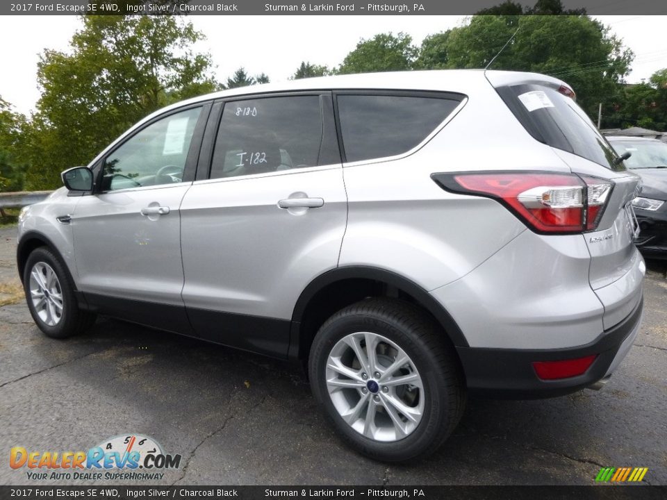 2017 Ford Escape SE 4WD Ingot Silver / Charcoal Black Photo #4