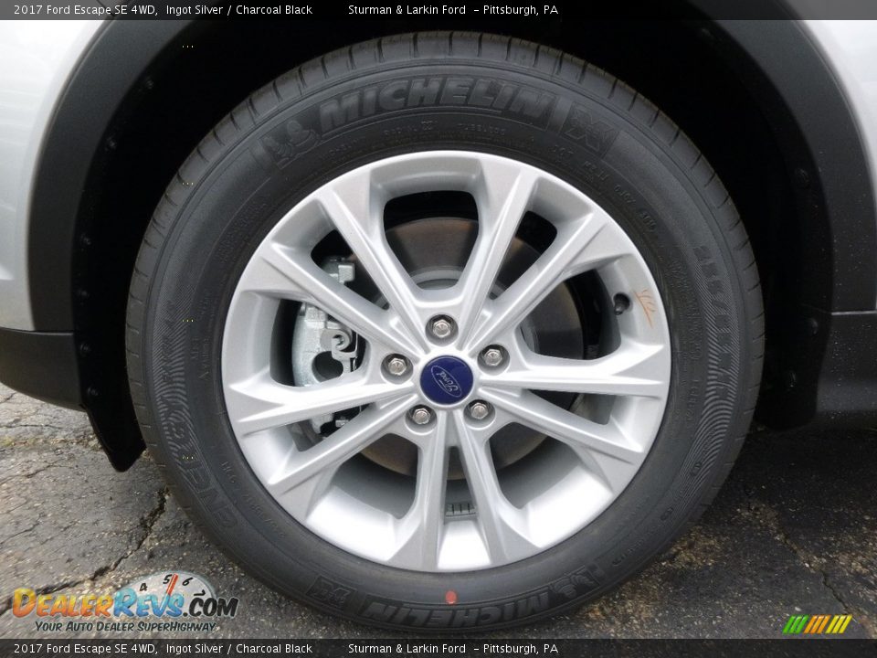 2017 Ford Escape SE 4WD Ingot Silver / Charcoal Black Photo #6