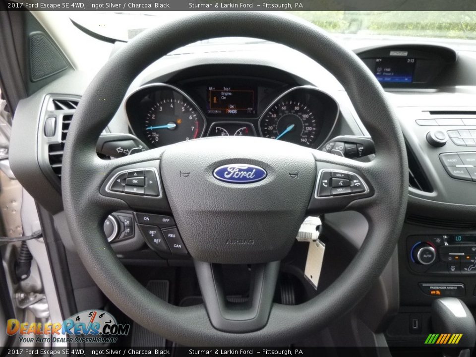2017 Ford Escape SE 4WD Ingot Silver / Charcoal Black Photo #13