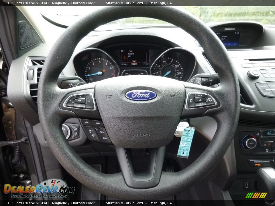 2017 Ford Escape SE 4WD Magnetic / Charcoal Black Photo #13