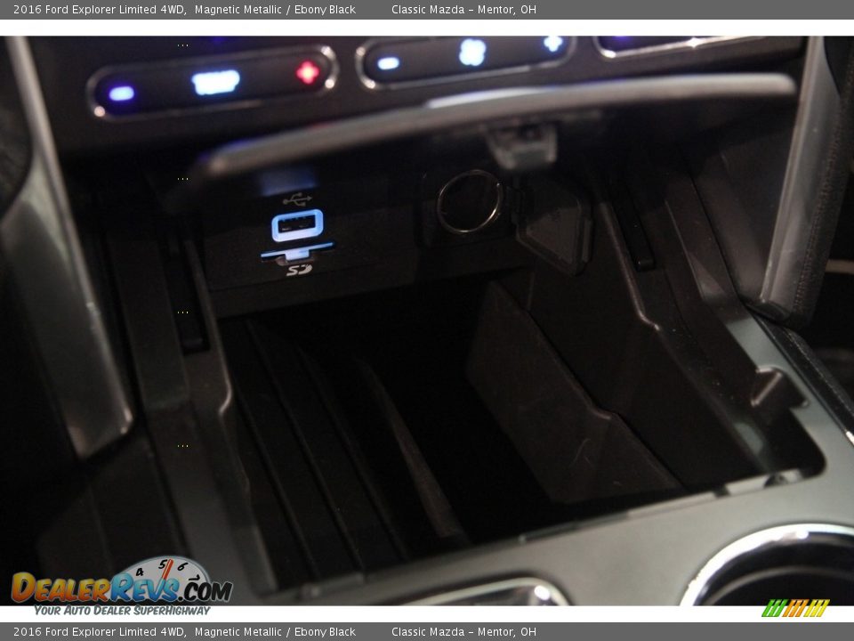 2016 Ford Explorer Limited 4WD Magnetic Metallic / Ebony Black Photo #16