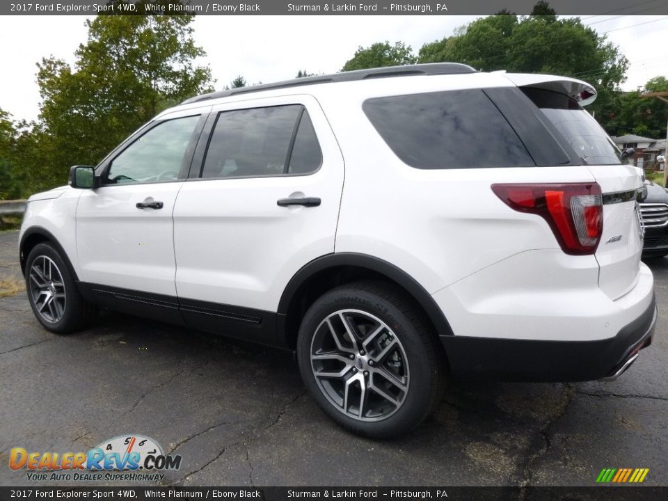 2017 Ford Explorer Sport 4WD White Platinum / Ebony Black Photo #4
