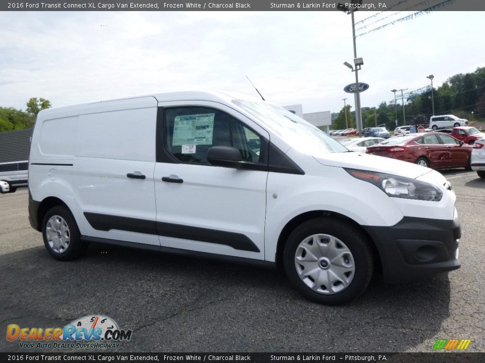 2016 Ford Transit Connect XL Cargo Van Extended Frozen White / Charcoal Black Photo #1