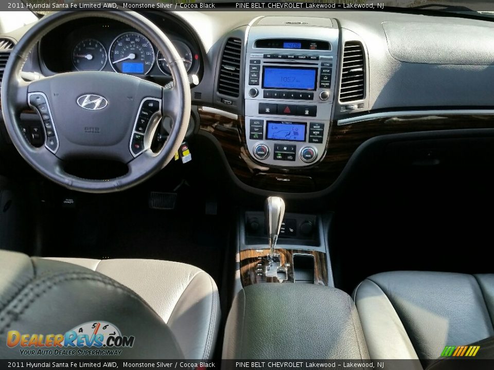 2011 Hyundai Santa Fe Limited AWD Moonstone Silver / Cocoa Black Photo #14