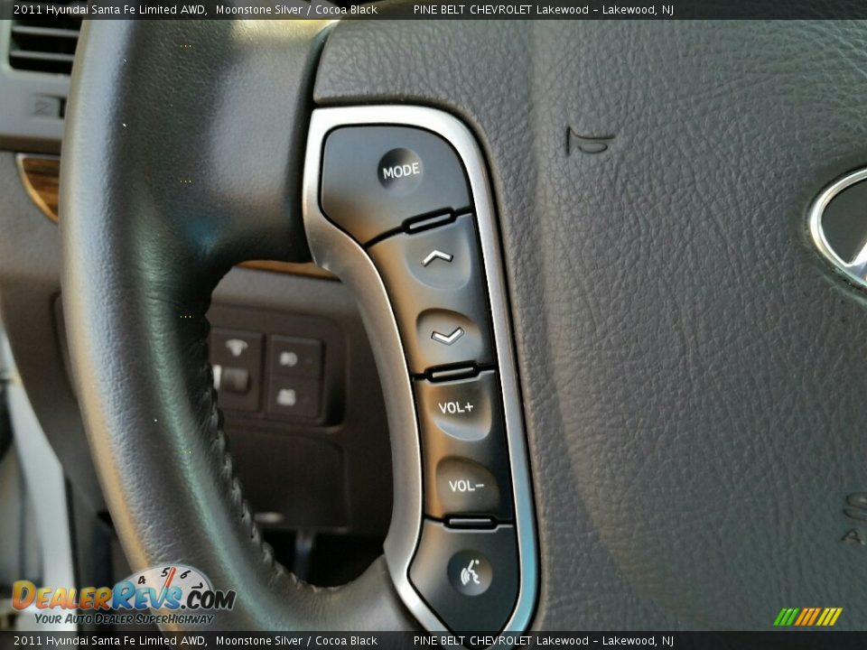 2011 Hyundai Santa Fe Limited AWD Moonstone Silver / Cocoa Black Photo #21