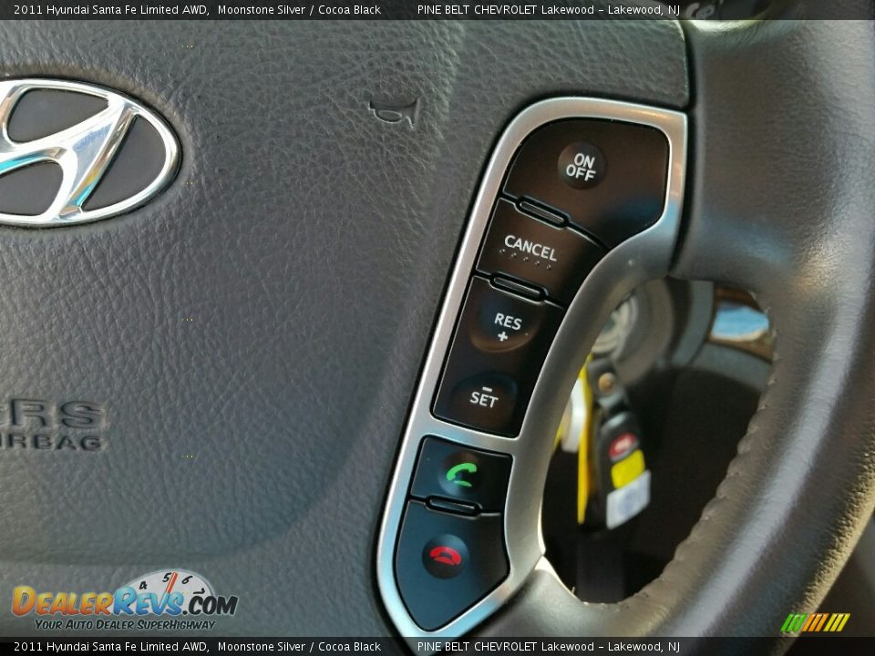 2011 Hyundai Santa Fe Limited AWD Moonstone Silver / Cocoa Black Photo #22