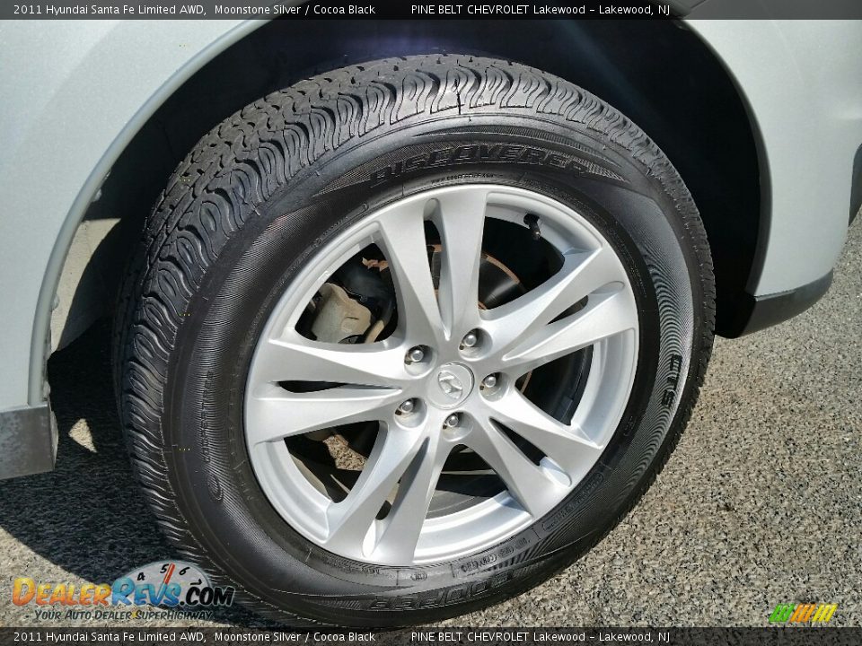 2011 Hyundai Santa Fe Limited AWD Moonstone Silver / Cocoa Black Photo #28