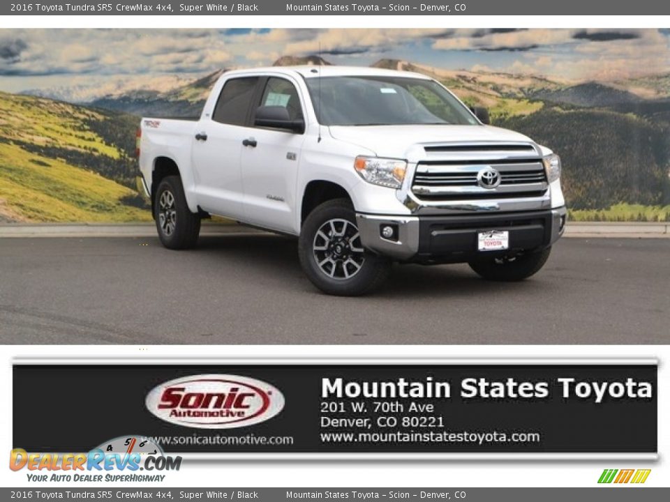 2016 Toyota Tundra SR5 CrewMax 4x4 Super White / Black Photo #1