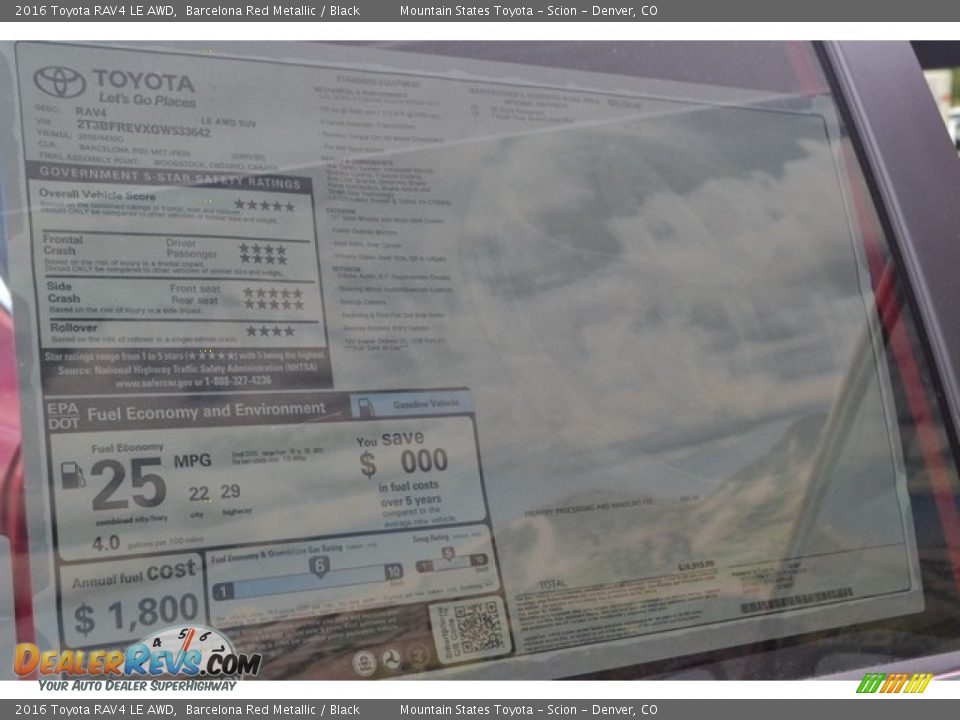2016 Toyota RAV4 LE AWD Barcelona Red Metallic / Black Photo #10