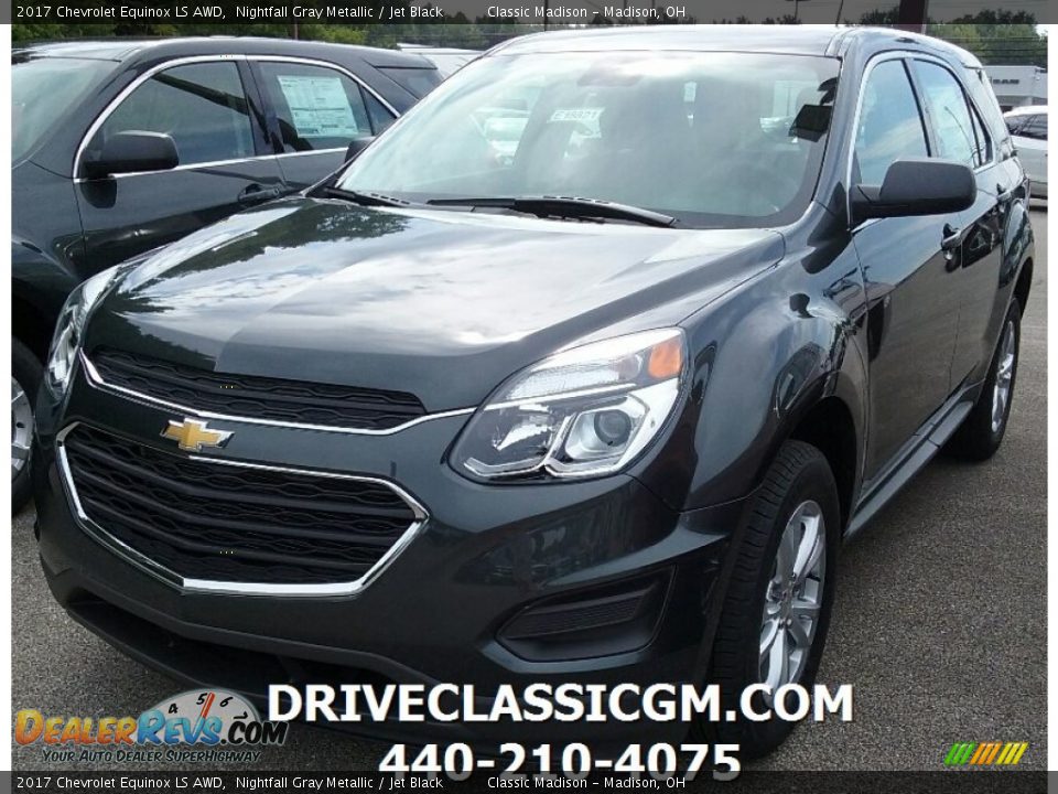 2017 Chevrolet Equinox LS AWD Nightfall Gray Metallic / Jet Black Photo #1