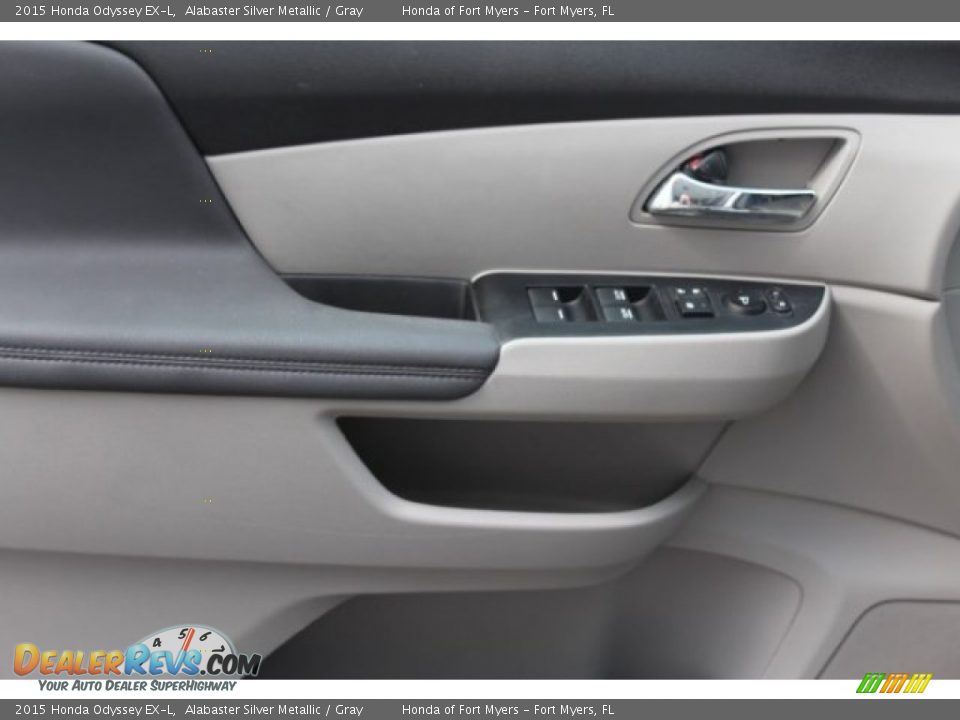 2015 Honda Odyssey EX-L Alabaster Silver Metallic / Gray Photo #7
