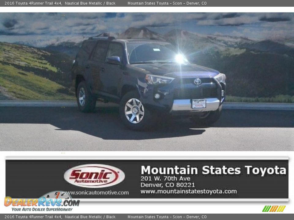 2016 Toyota 4Runner Trail 4x4 Nautical Blue Metallic / Black Photo #1