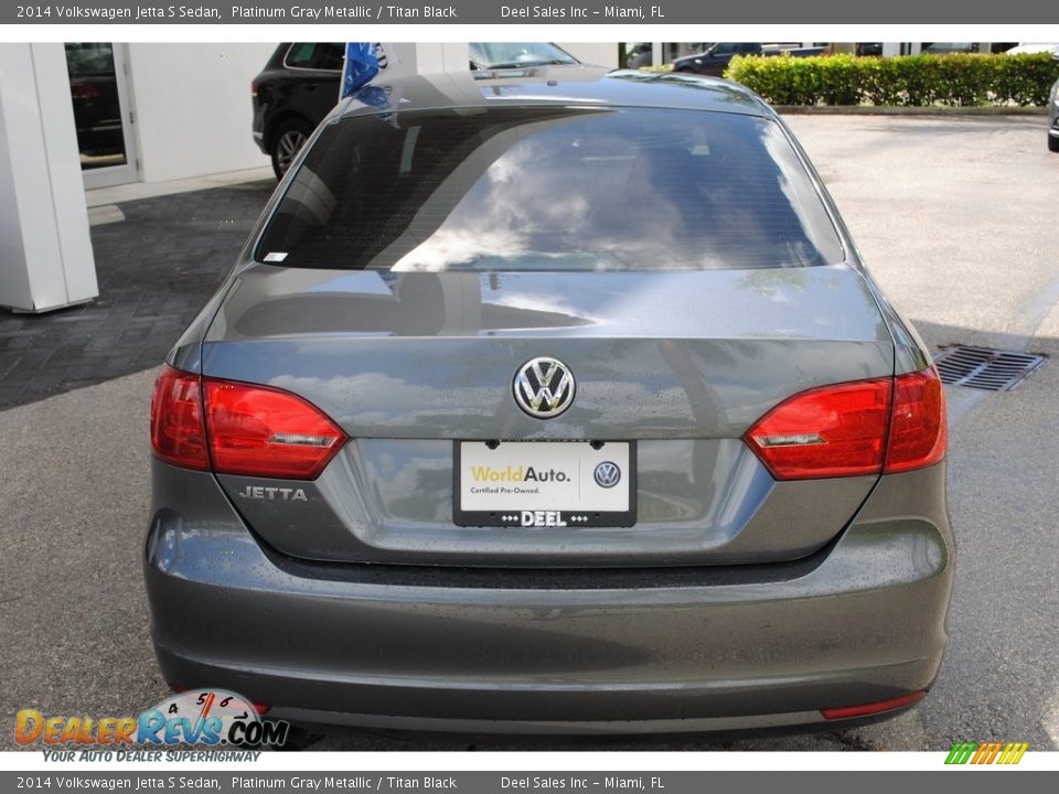 2014 Volkswagen Jetta S Sedan Platinum Gray Metallic / Titan Black Photo #7