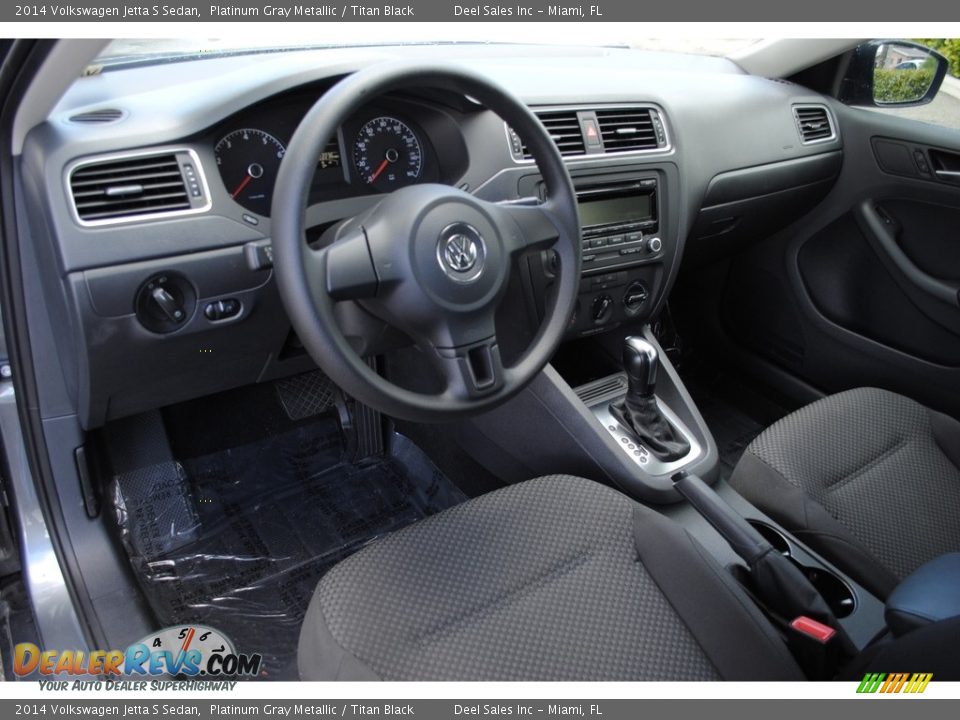 2014 Volkswagen Jetta S Sedan Platinum Gray Metallic / Titan Black Photo #15