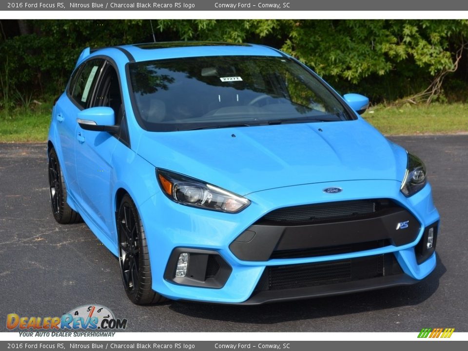2016 Ford Focus RS Nitrous Blue / Charcoal Black Recaro RS logo Photo #1