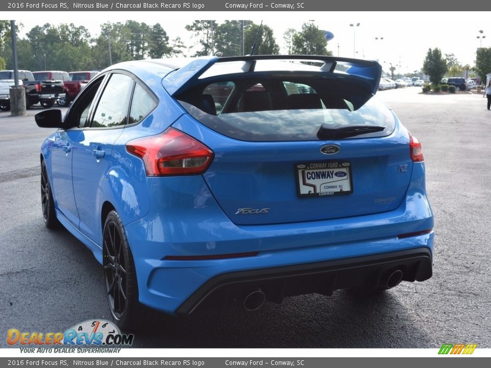 2016 Ford Focus RS Nitrous Blue / Charcoal Black Recaro RS logo Photo #7