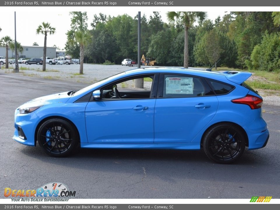 2016 Ford Focus RS Nitrous Blue / Charcoal Black Recaro RS logo Photo #8