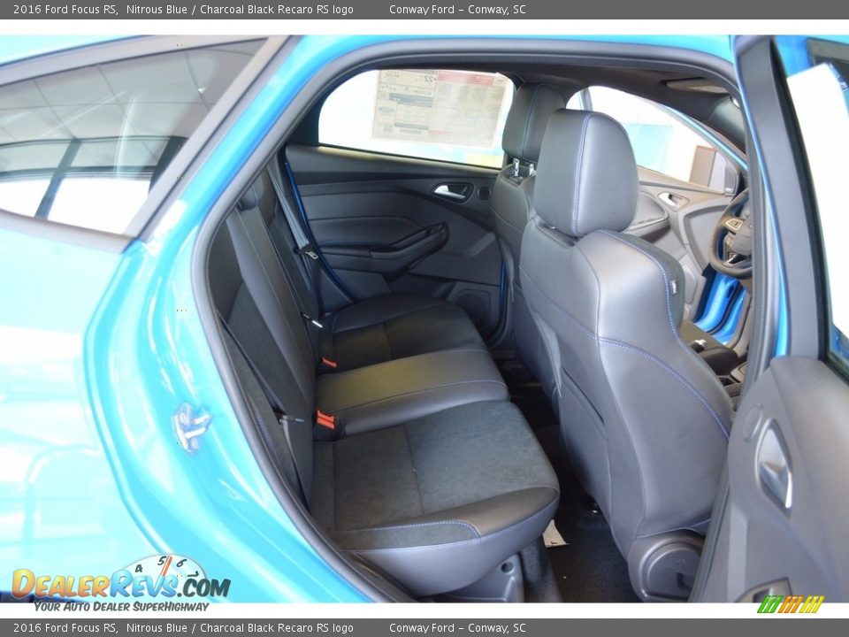2016 Ford Focus RS Nitrous Blue / Charcoal Black Recaro RS logo Photo #27