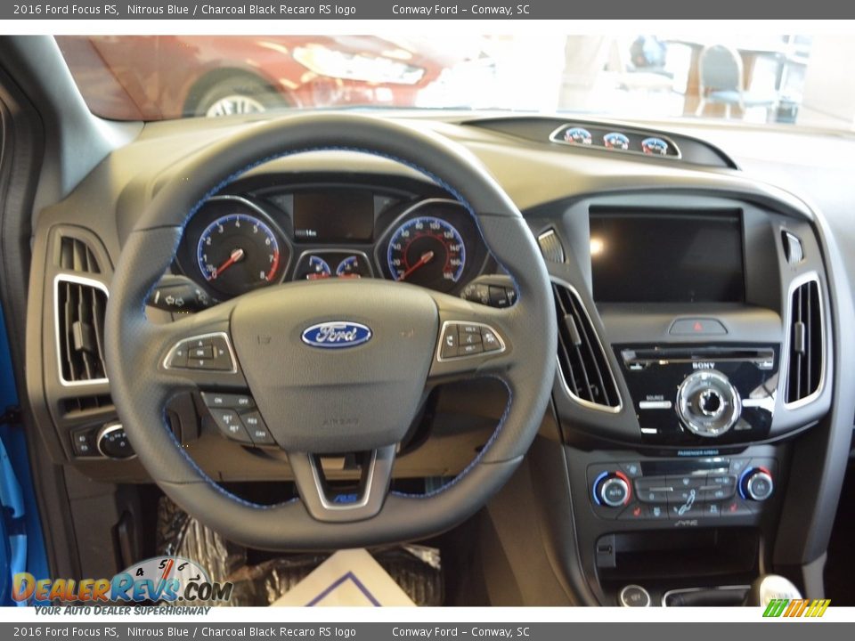 2016 Ford Focus RS Nitrous Blue / Charcoal Black Recaro RS logo Photo #31