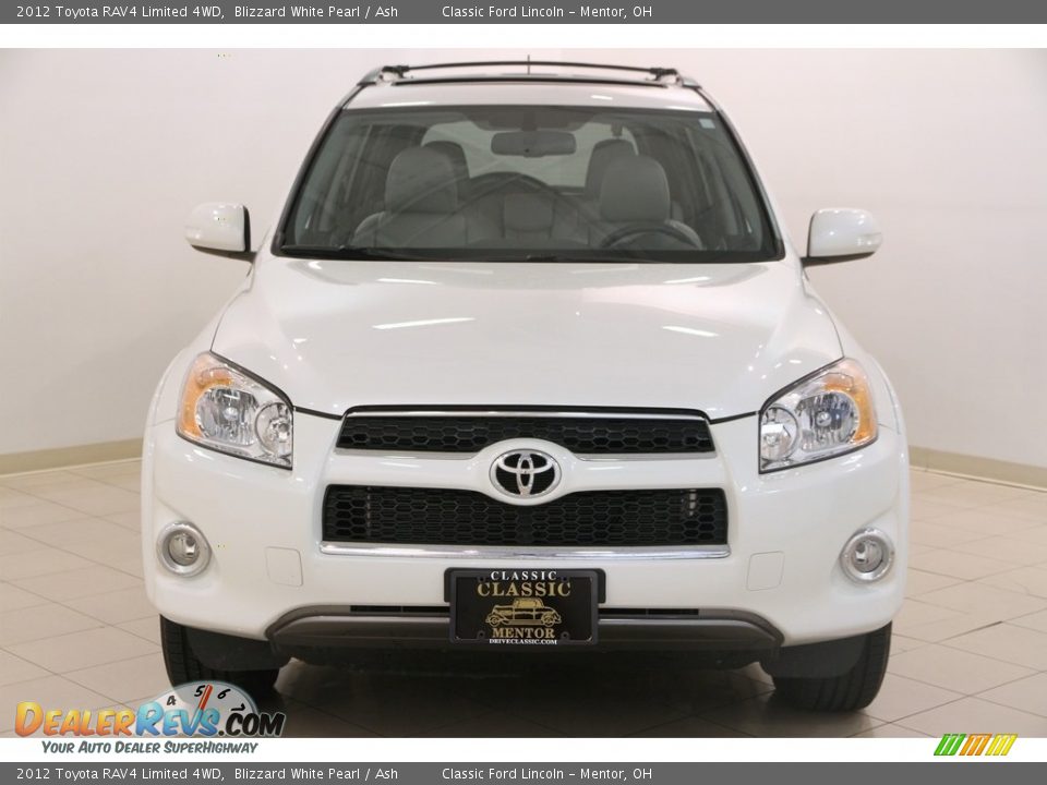2012 Toyota RAV4 Limited 4WD Blizzard White Pearl / Ash Photo #2