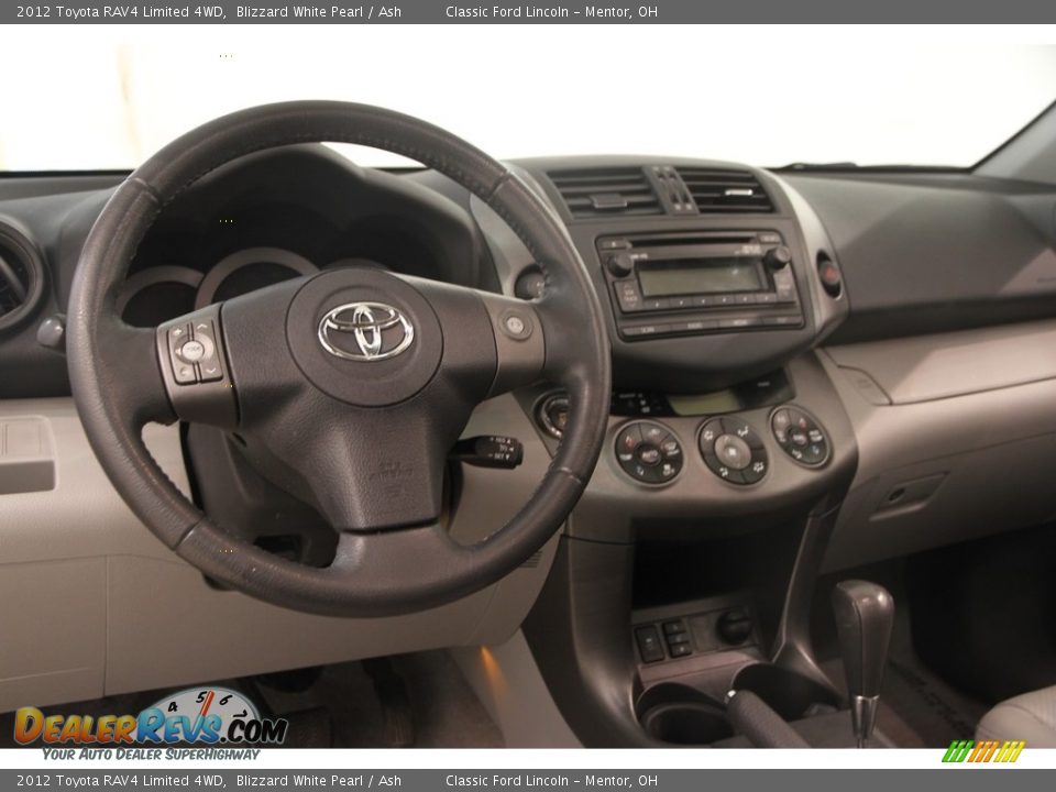 2012 Toyota RAV4 Limited 4WD Blizzard White Pearl / Ash Photo #6