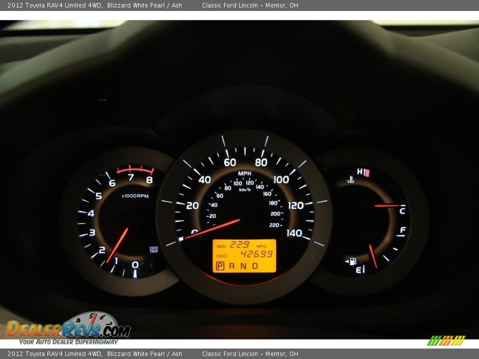 2012 Toyota RAV4 Limited 4WD Blizzard White Pearl / Ash Photo #8