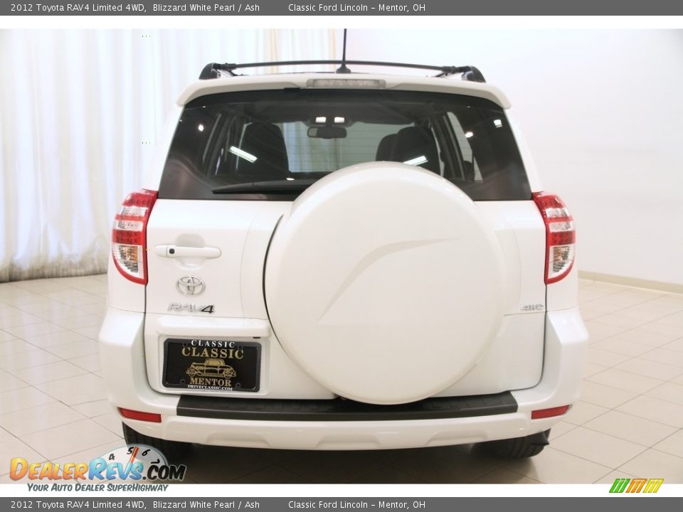 2012 Toyota RAV4 Limited 4WD Blizzard White Pearl / Ash Photo #16