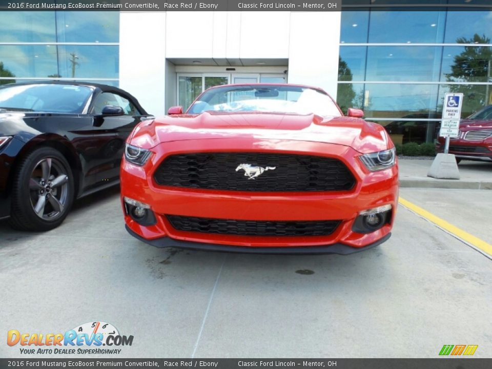 2016 Ford Mustang EcoBoost Premium Convertible Race Red / Ebony Photo #1