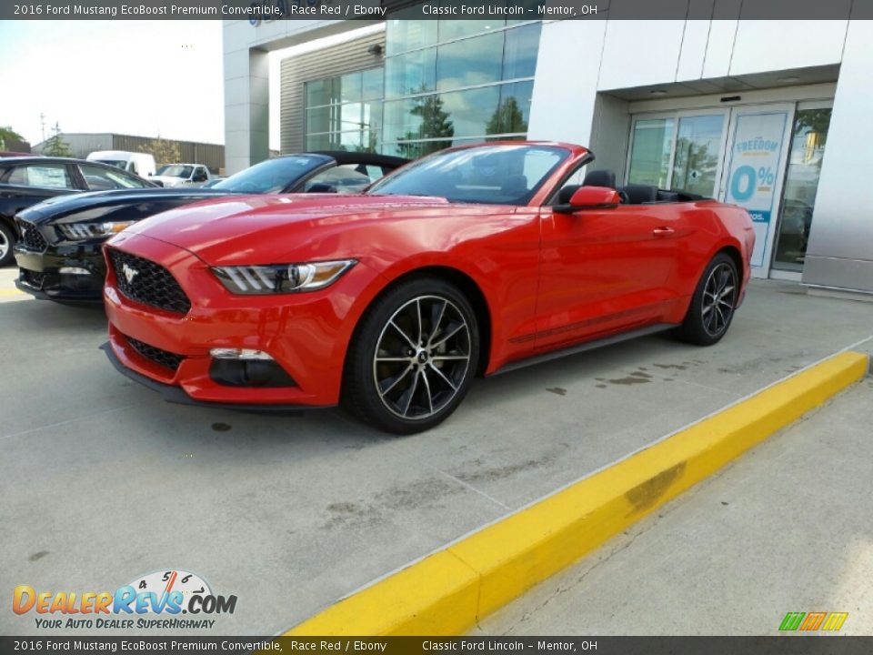 Front 3/4 View of 2016 Ford Mustang EcoBoost Premium Convertible Photo #2