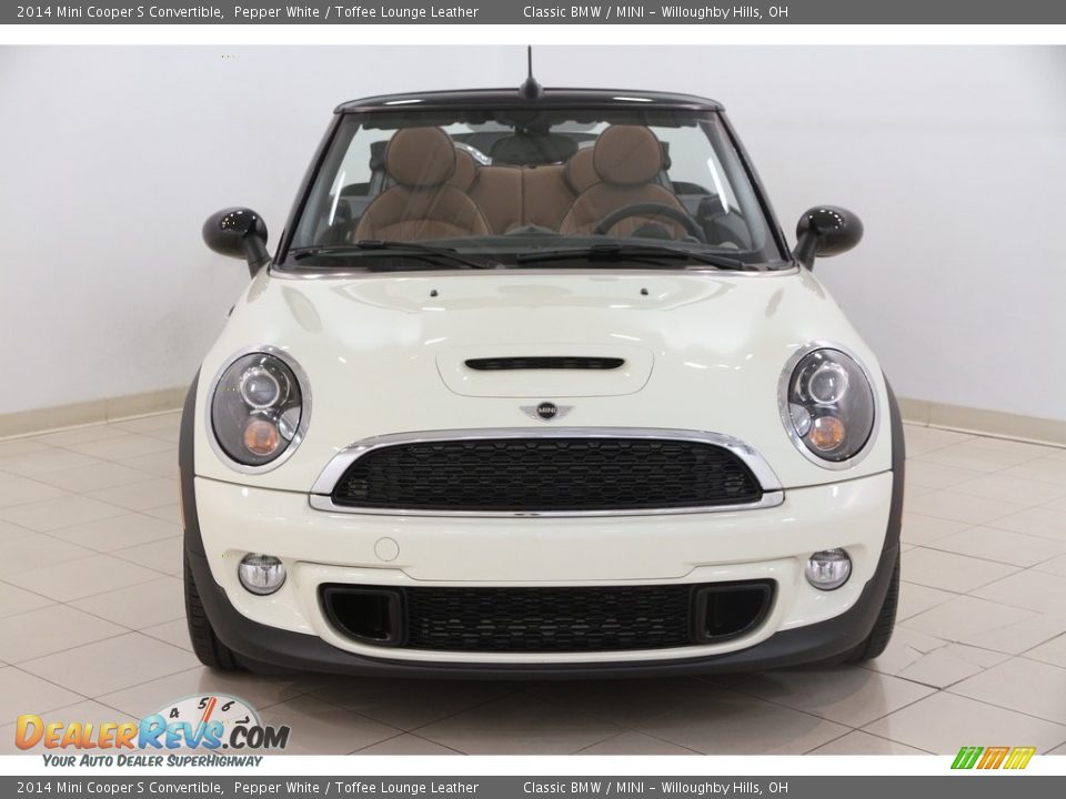 2014 Mini Cooper S Convertible Pepper White / Toffee Lounge Leather Photo #3