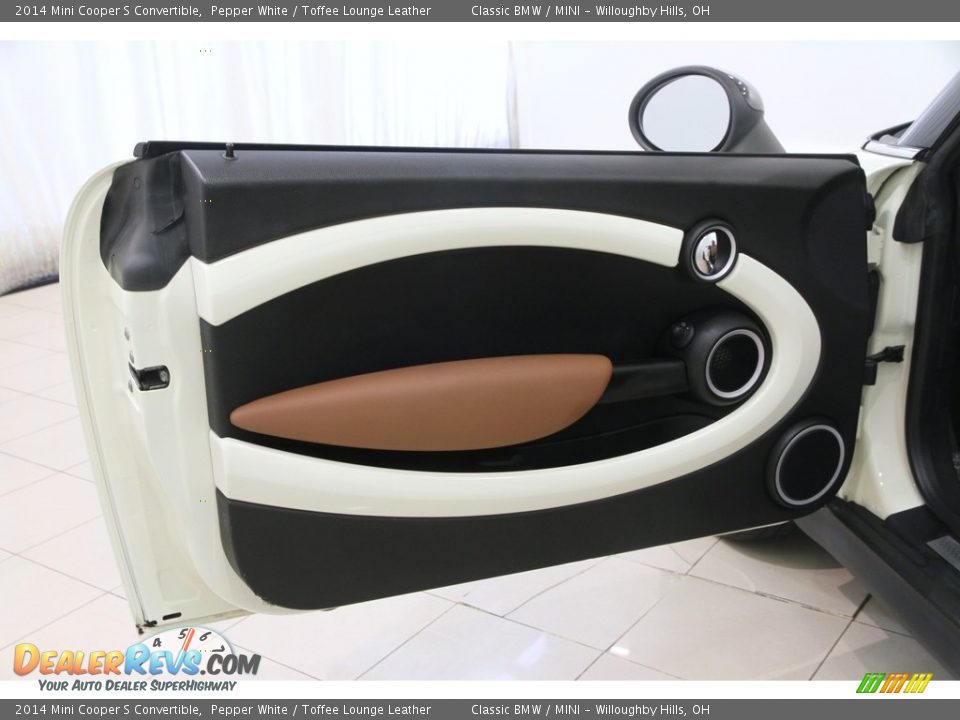 2014 Mini Cooper S Convertible Pepper White / Toffee Lounge Leather Photo #5