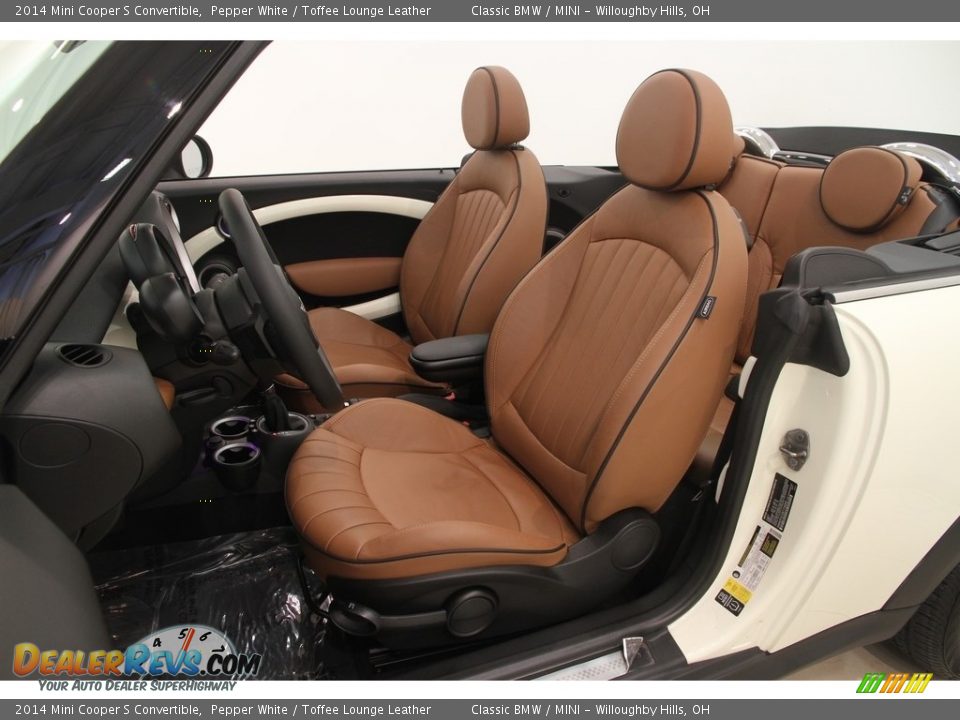2014 Mini Cooper S Convertible Pepper White / Toffee Lounge Leather Photo #6