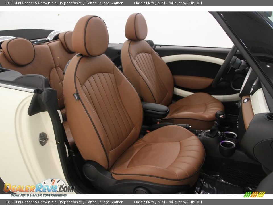 2014 Mini Cooper S Convertible Pepper White / Toffee Lounge Leather Photo #18