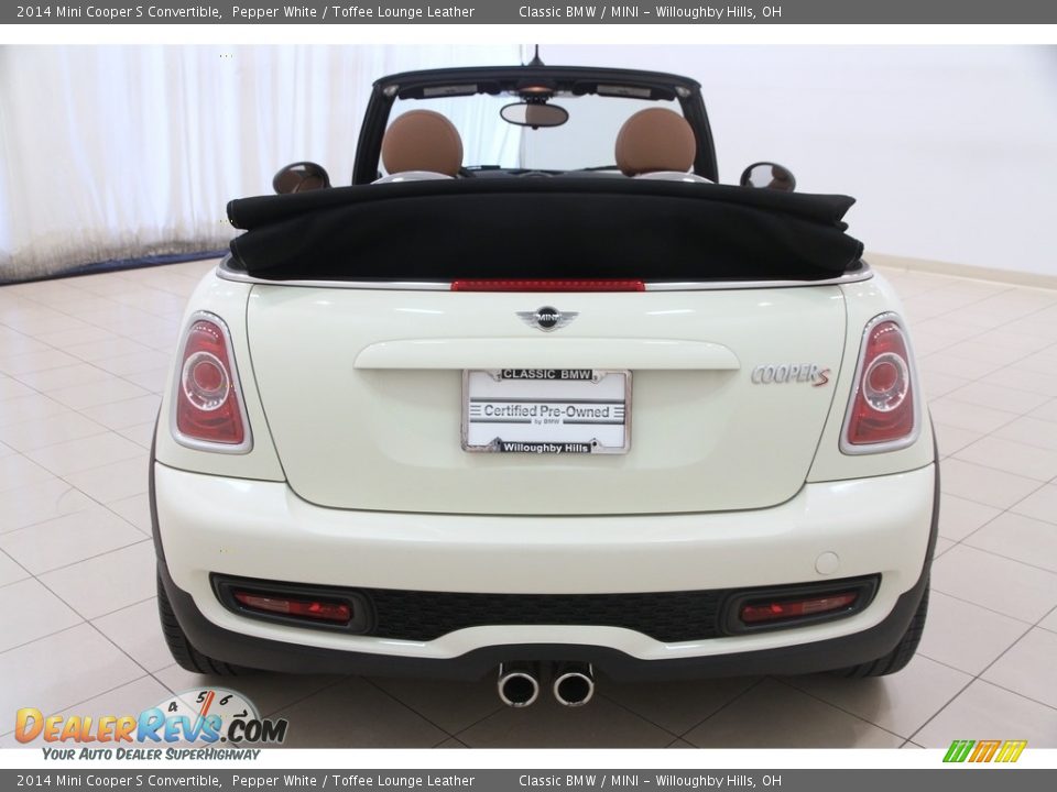 2014 Mini Cooper S Convertible Pepper White / Toffee Lounge Leather Photo #20