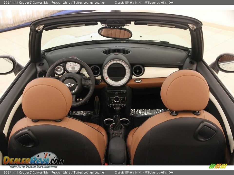 2014 Mini Cooper S Convertible Pepper White / Toffee Lounge Leather Photo #21