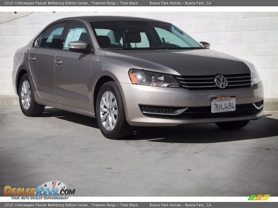 2015 Volkswagen Passat Wolfsburg Edition Sedan Titanium Beige / Titan Black Photo #1