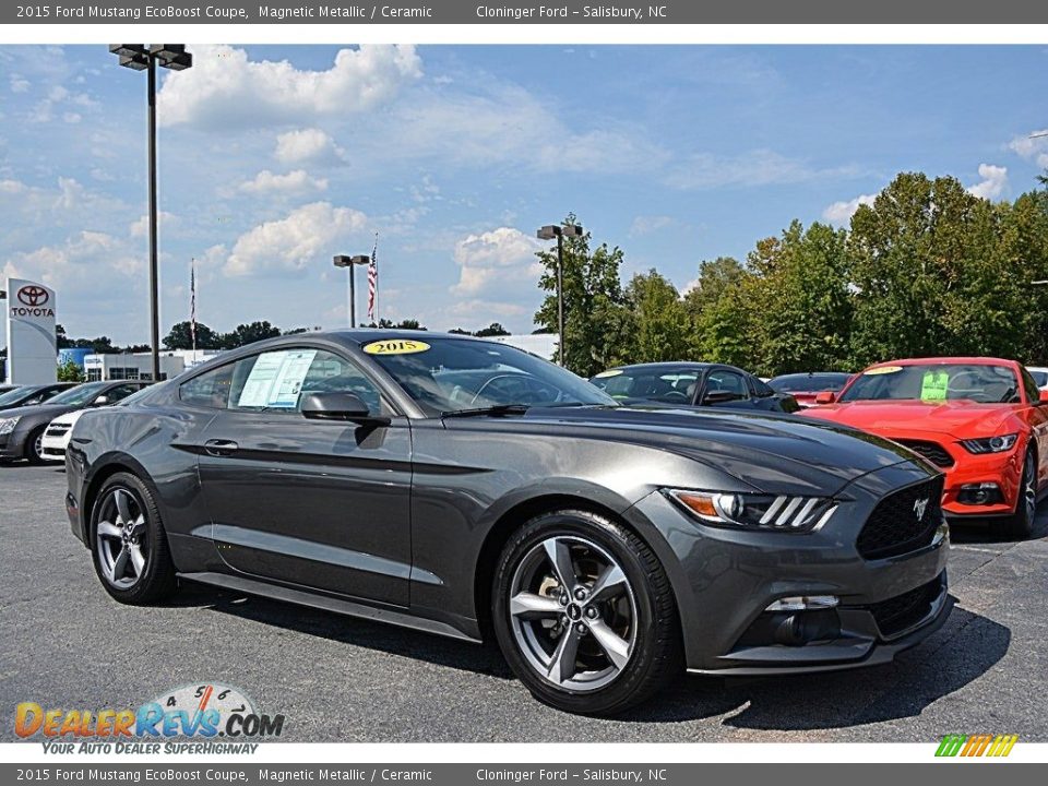 2015 Ford Mustang EcoBoost Coupe Magnetic Metallic / Ceramic Photo #1