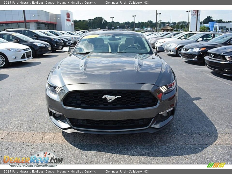2015 Ford Mustang EcoBoost Coupe Magnetic Metallic / Ceramic Photo #24