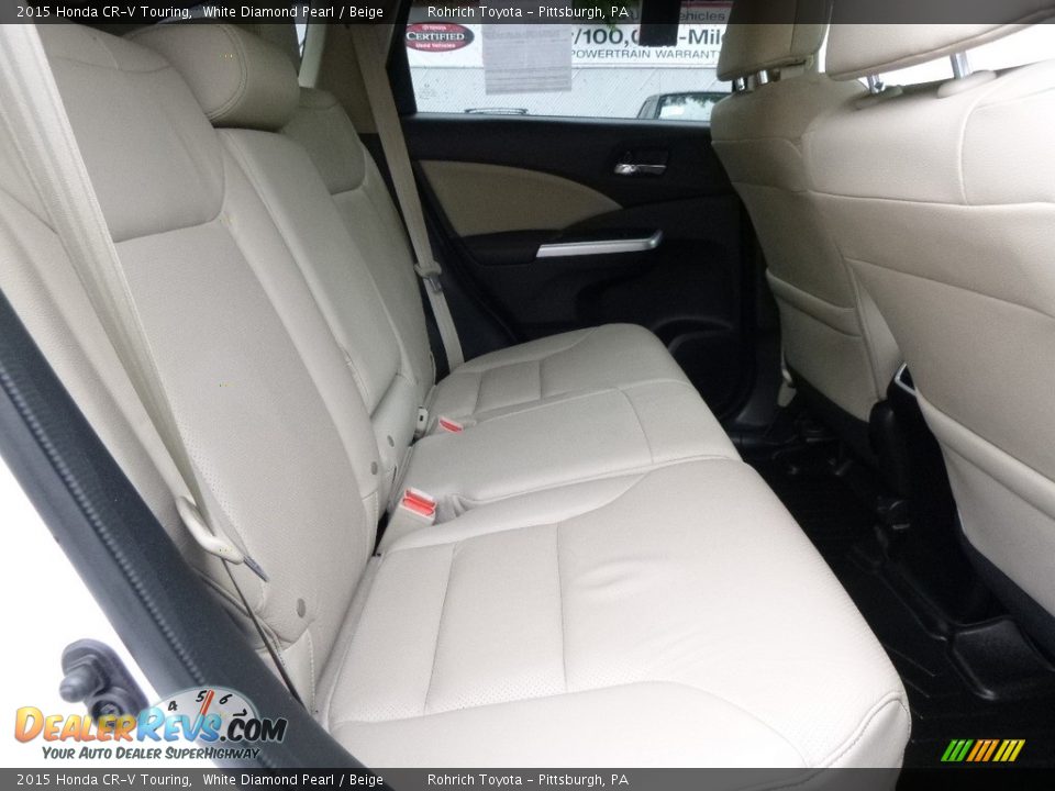 2015 Honda CR-V Touring White Diamond Pearl / Beige Photo #13