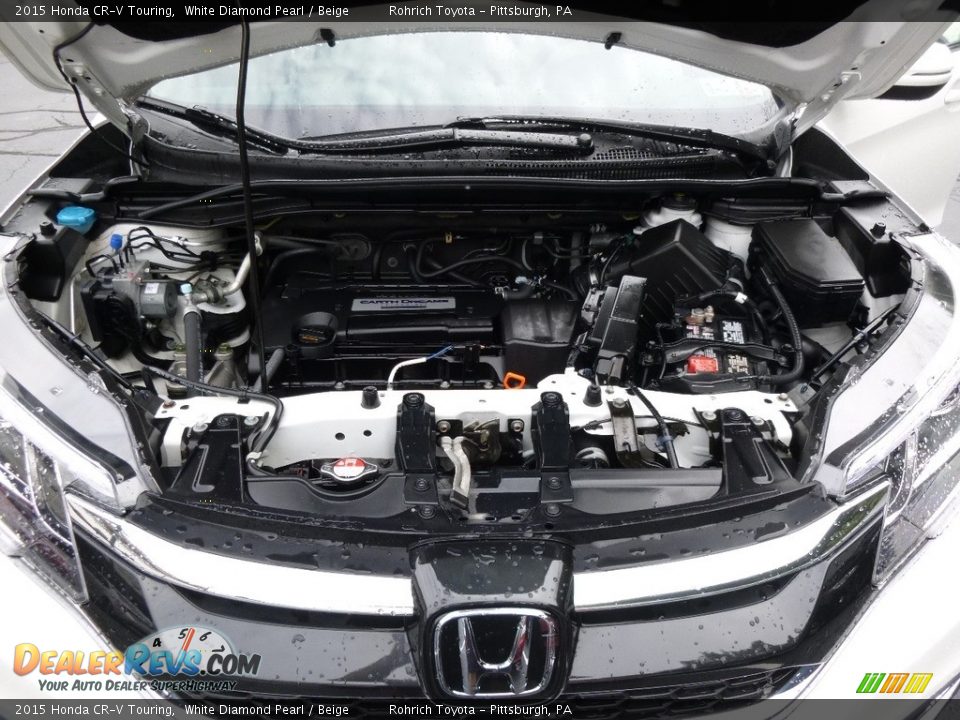 2015 Honda CR-V Touring White Diamond Pearl / Beige Photo #17
