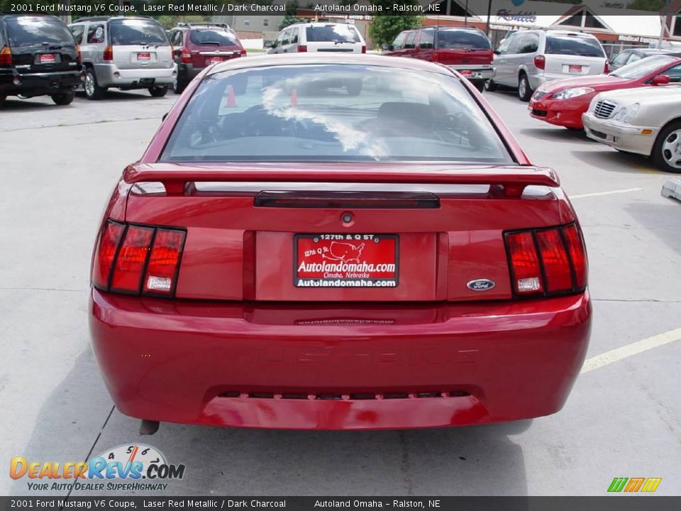 2001 Ford Mustang V6 Coupe Laser Red Metallic / Dark Charcoal Photo #5