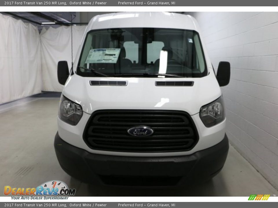 2017 Ford Transit Van 250 MR Long Oxford White / Pewter Photo #7