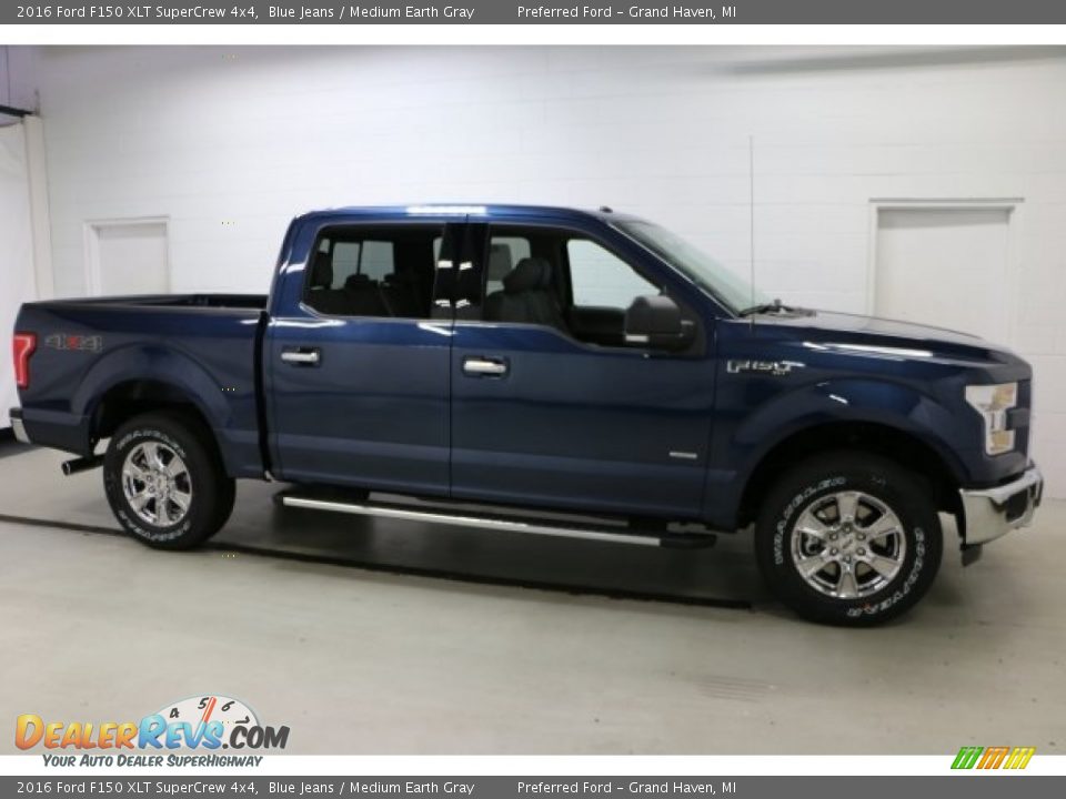 2016 Ford F150 XLT SuperCrew 4x4 Blue Jeans / Medium Earth Gray Photo #1